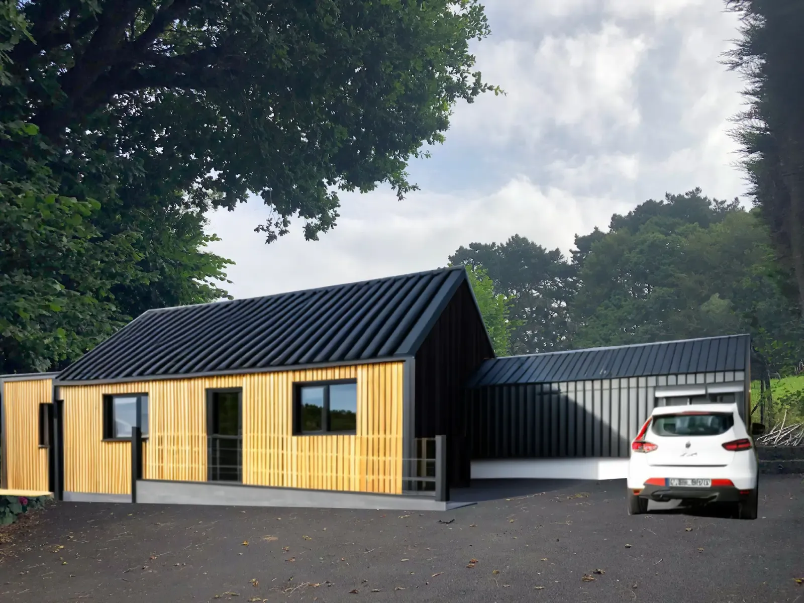 Projet Transformation d’un hangar en cabinet d’ostéopathie par Archi DKO
